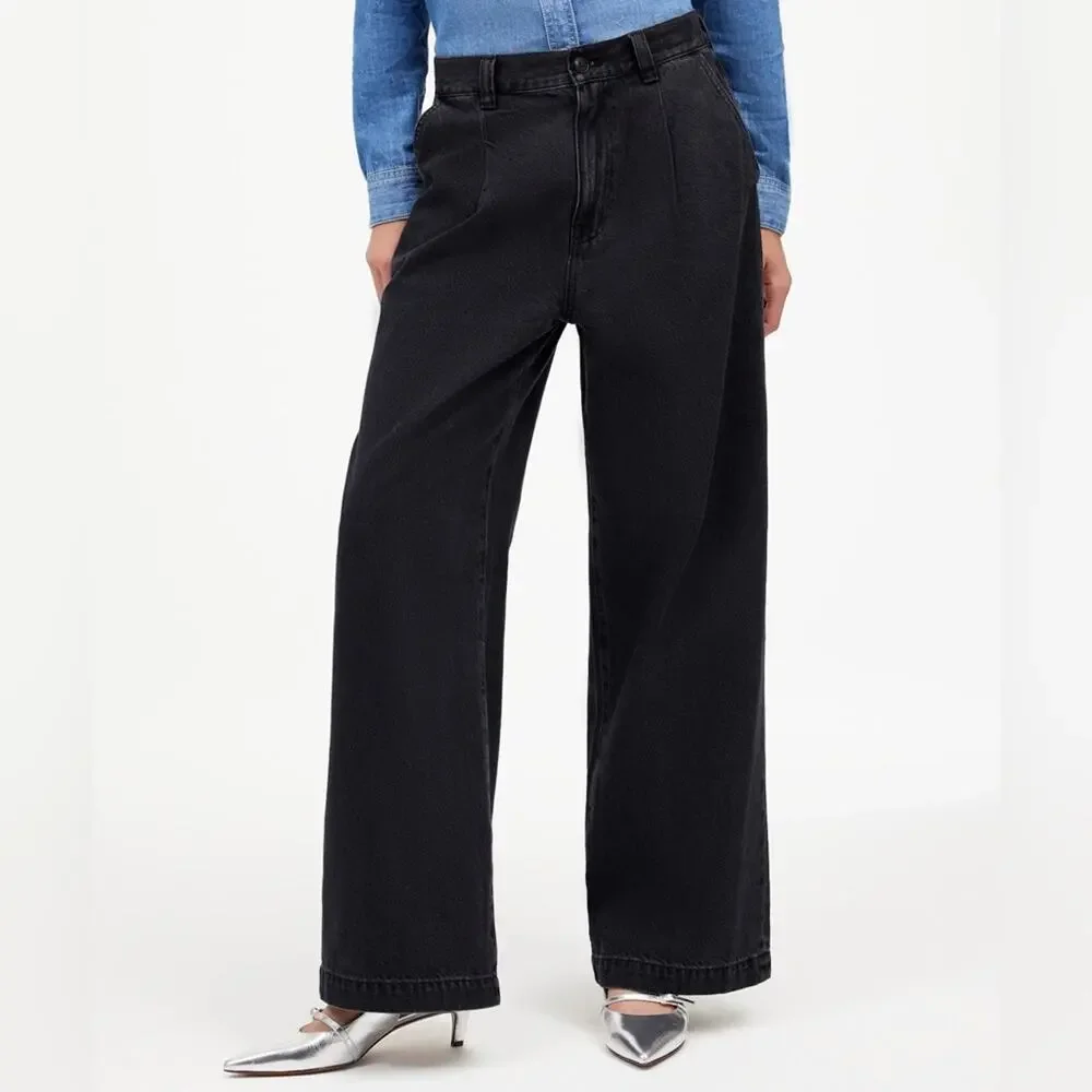 Madewell The Harlow Wide Leg Jean Airy Denim Edition Hollenbeck Wash Size 32